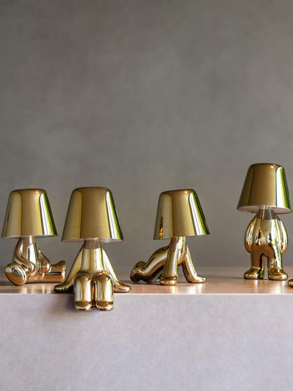 Westwing Lámpara De Mesa LED Pequeña Regulable Golden Brothers Tom