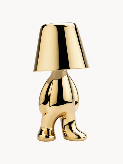 Westwing Lámpara de mesa LED pequeña regulable Golden Brothers Tom