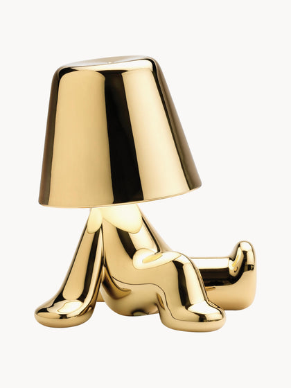 Westwing Lámpara de mesa LED pequeña regulable Golden Brothers Bob