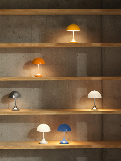 Westwing Lámpara De Mesa LED Regulable Panthella De Diseño Verner Panton 24 Cm Portátil