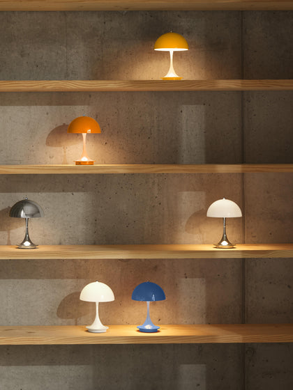 Westwing Lámpara De Mesa LED Regulable Panthella De Diseño Verner Panton 24 Cm Portátil