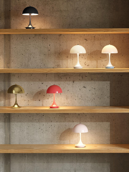 Westwing Lámpara De Mesa LED Regulable Panthella De Diseño Verner Panton 24 Cm Portátil