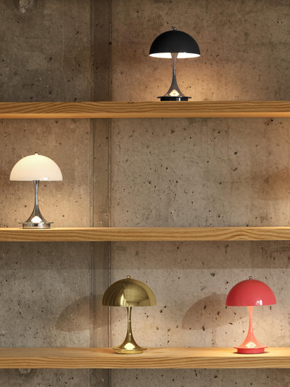 Westwing Lámpara De Mesa LED Regulable Panthella De Diseño Verner Panton 24 Cm Portátil