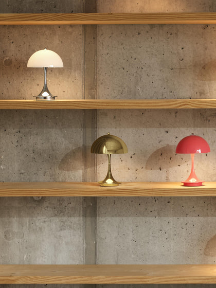 Westwing Lámpara De Mesa LED Regulable Panthella De Diseño Verner Panton 24 Cm Portátil