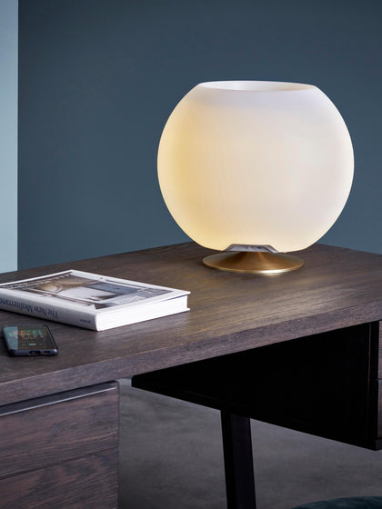 Westwing Lámpara De Mesa LED Regulable Sphere Con Altavoz Bluetooth Y Enfriador De Botellas