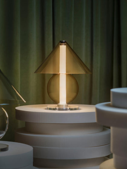 Westwing Lámpara De Mesa LED Soplada Regulable Fragile