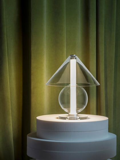 Westwing Lámpara De Mesa LED Soplada Regulable Fragile