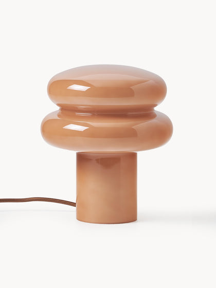 Westwing Lámpara de mesa pequeña de vidrio opalino Baya