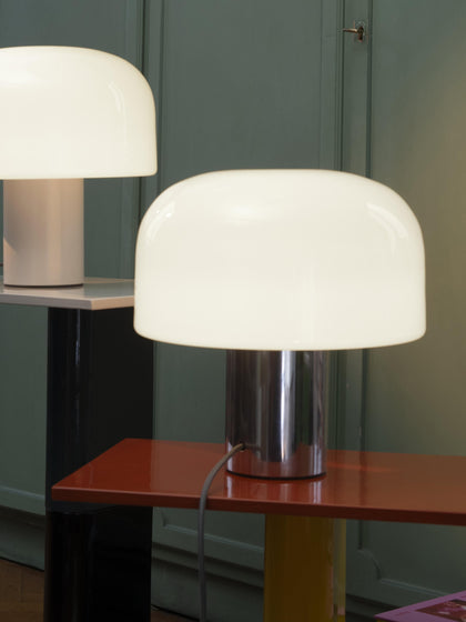 Westwing Lámpara De Mesa Regulable De Cristal Opalino Bellhop