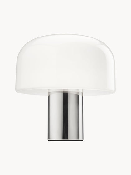 Westwing Lámpara de mesa regulable de cristal opalino Bellhop
