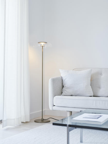 Westwing Lámpara De Pie LED Pequeña Soplada Regulable Blossi Portátil