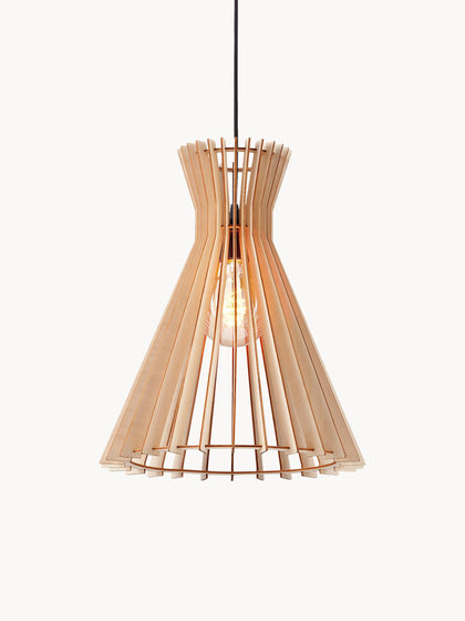 Westwing Lámpara de techo de madera Groa estilo boho