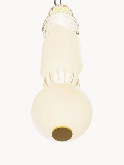 Westwing Lámpara De Techo LED Pequeña Soplada A Mano Collar