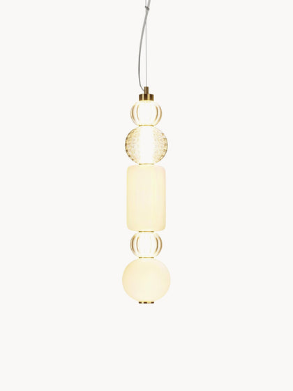 Westwing Lámpara de techo LED pequeña soplada a mano Collar