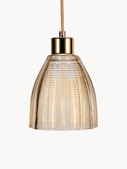 Westwing Lámpara de techo pequeña de vidrio Gleaming Gold