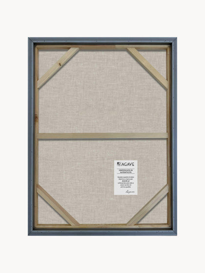 Westwing Lienzo Pintado A Mano Con Marco Brown Shapes