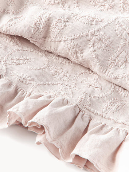Westwing Manta De Algodón Estampado Con Volantes Clara