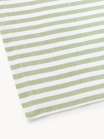 Westwing Manteles Individuales A Rayas Con Motivos Bordados Melony 2 Uds