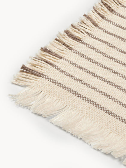 Westwing Manteles Individuales De Algodón Elouise Con Flecos 2 Uds