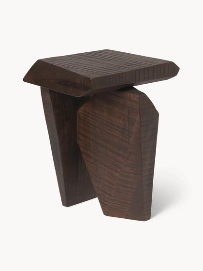 Westwing Mesa auxiliar artesanal de madera de mango Silva