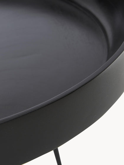 Westwing Mesa Auxiliar Bowl Table Tablero De Madera De Mango