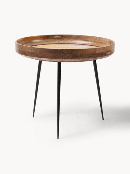 Westwing Mesa auxiliar Bowl Table tablero de madera de mango