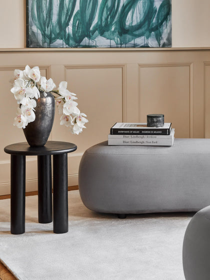 Westwing Mesa Auxiliar De Madera De Roble Redonda Didi