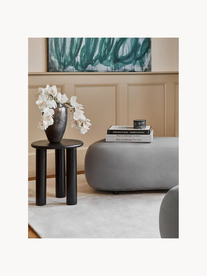 Westwing Mesa Auxiliar De Madera De Roble Redonda Didi