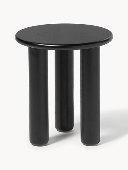 Westwing Mesa auxiliar de madera de roble redonda Didi