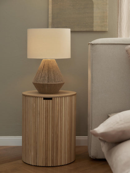 Westwing Mesa Auxiliar De Madera Nele Con Función De Almacenamiento