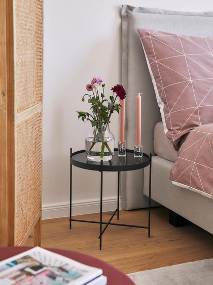 Westwing Mesa Auxiliar Plegable Cupid Tablero De Cristal