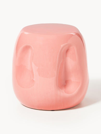 Westwing Mesa auxiliar redonda artesanal de cerámica Currents