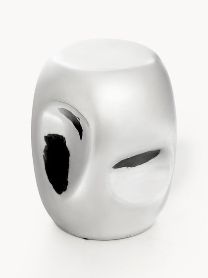 Westwing Mesa auxiliar redonda artesanal de cerámica Currents