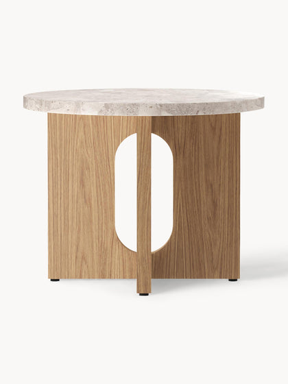 Westwing Mesa Auxiliar Redonda Con Tablero De Arenisca Ibiza