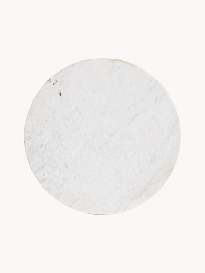 Westwing Mesa Auxiliar Redonda Con Tablero De Mármol Albany