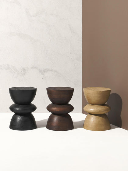 Westwing Mesa Auxiliar Redonda De Madera De Mango Benno