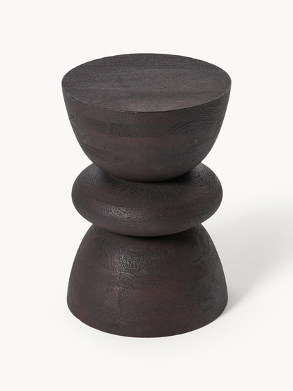 Westwing Mesa Auxiliar Redonda De Madera De Mango Benno