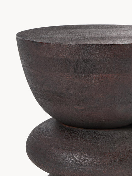 Westwing Mesa Auxiliar Redonda De Madera De Mango Benno