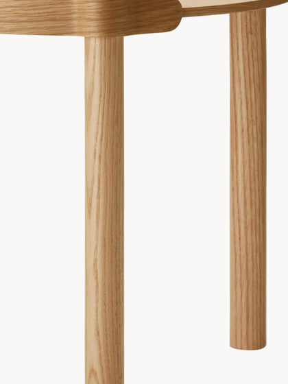 Westwing Mesa Auxiliar Redonda De Madera De Roble Woody