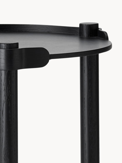 Westwing Mesa Auxiliar Redonda De Madera De Roble Woody