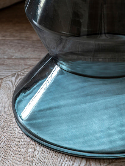 Westwing Mesa Auxiliar Redonda De Vidrio Soplado Y Mármol Turin