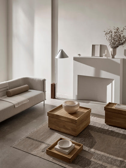 Westwing Mesa De Centro Artesanal De Madera De Roble Con Espacio De Almacenamiento Japanese