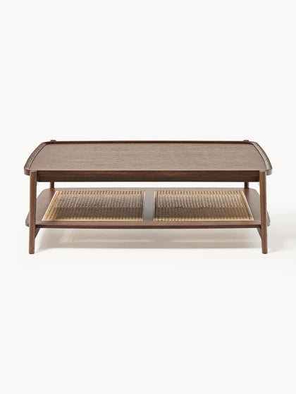 Westwing Mesa De Centro De Madera Con Espacio De Almacenaje De Tejido Vienés Libby