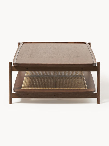 Westwing Mesa De Centro De Madera Con Espacio De Almacenaje De Tejido Vienés Libby