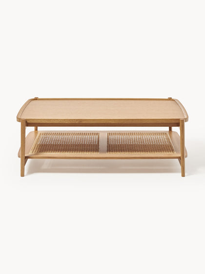 Westwing Mesa De Centro De Madera Con Espacio De Almacenaje De Tejido Vienés Libby