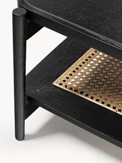 Westwing Mesa De Centro De Madera Con Espacio De Almacenaje De Tejido Vienés Libby