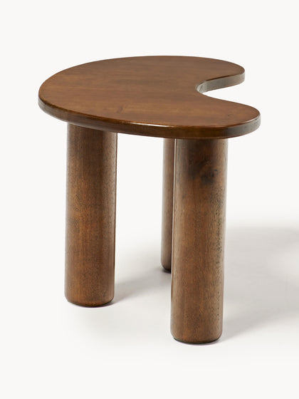 Westwing Mesa De Centro De Madera De Caucho Con Forma Orgánica Luppa