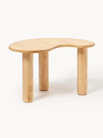 Westwing Mesa de centro de madera de caucho con forma orgánica Luppa