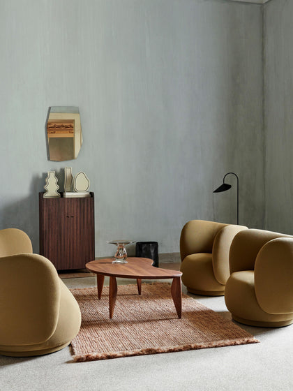 Westwing Mesa De Centro De Madera De Nogal De Forma Orgánica Feve