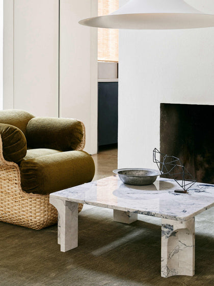 Westwing Mesa De Centro De Piedra Caliza Doric 80 Cm